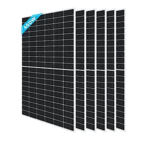 450-Watt Solar Panels 2700-Watt 12-Volt/24-Volt Monocrystalline PV Power Charger On/Off-Grid Supplies (6-Piece)