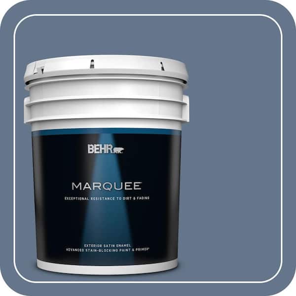 BEHR MARQUEE 5 gal. #BXC-75 Saltbox Blue Satin Enamel Exterior Paint & Primer