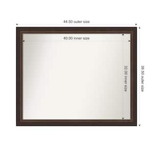 Lara Bronze 44.5 in. x 36.5 in. Custom Non-Beveled Wood FramedBathroom Vanity Wall Mirror