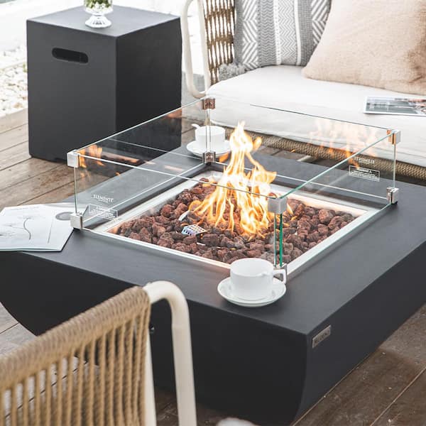 Khaki Mini Fire Pit, Tabletop Fireplace, hotsell Outdoor Fire Pit, Concrete Fire Pit, Indoor Activities, Fire Glass or Lava Rock and Stainless Steel