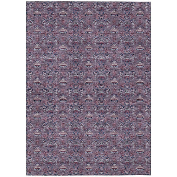 Chantille Machine Washable Indoor/Outdoor Abstract ACN2682 Plum 3 ft. x 4 ft. Area Rug
