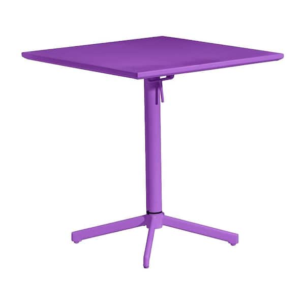 ZUO Big Wave Purple Patio Folding Square Table