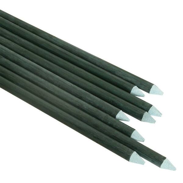 Ecostake 5/16 in. Dia 4 ft. FRP Plant Support Stakes for Climbing Tomato Cucumber Strawberry Bean Tree, Pack of 100, Dark Green