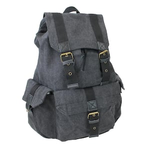 20 in. Gray Large Sport Washed Canvas Backpack