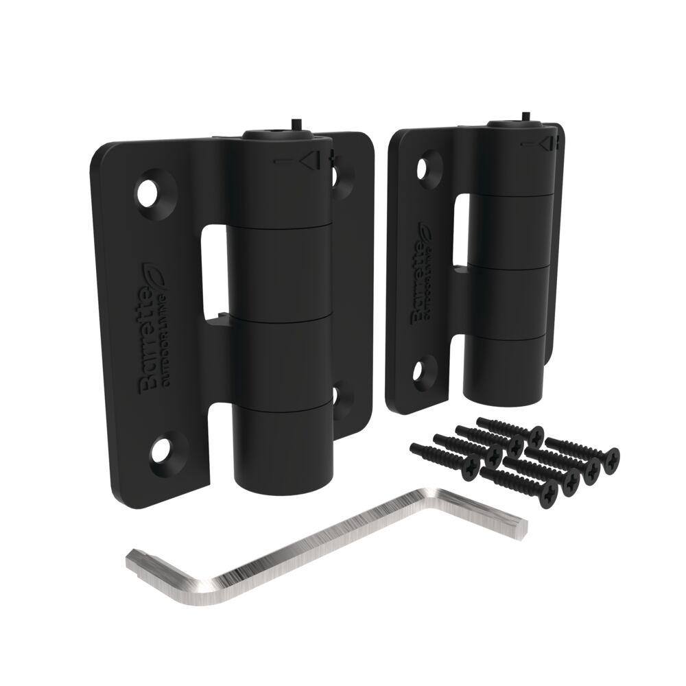 Compact Black Aluminum Butterfly Gate Hinge