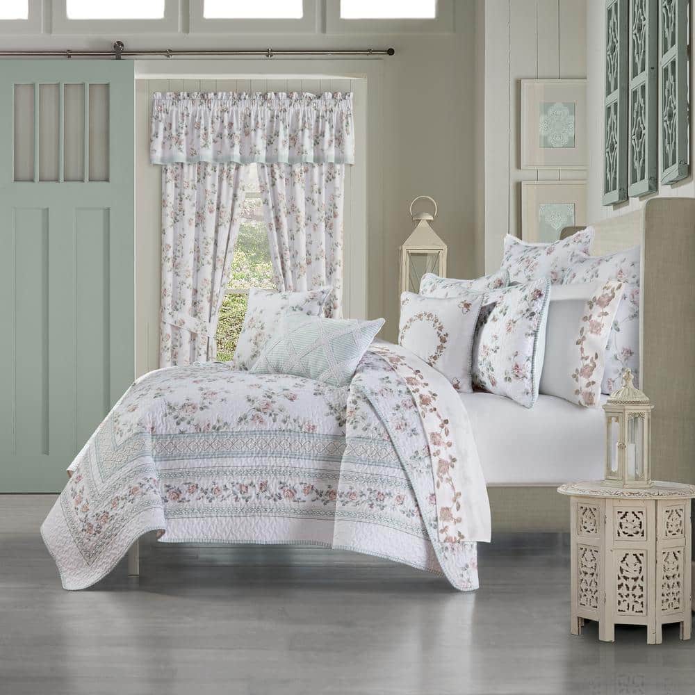  Rialto Sage Polyester Full / Queen 3-Piece Quilt Set