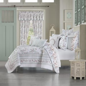Rialto Sage Polyester Full / Queen 3-Piece Quilt Set
