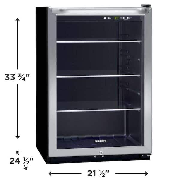 22 in. Single Zone 138-12 oz Can Beverage Cooler in Stainless Steel with Digital Temperature Control