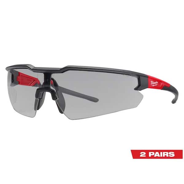 Milwaukee Gray Safety Glasses with Anti-Scratch Lenses (2-Pack)