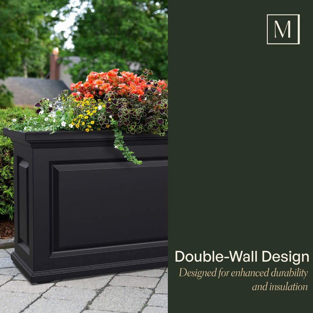 Espresso Brown Extra Large Resin Self-Watering Outdoor Planter