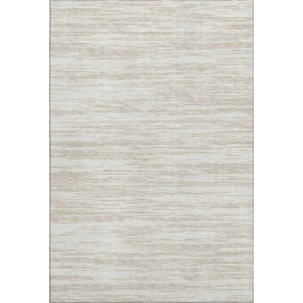 Mayfield Premium Machine Washable Abstract AMF951 Ivory 3 ft. x 5 ft. Area Rug
