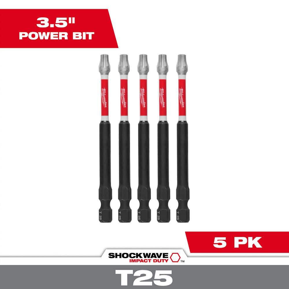 SHOCKWAVE Impact Duty 3-1/2 in. T25 Torx Alloy Steel Screw Driver Bit (5-Pack) price history on PriceWatchPro