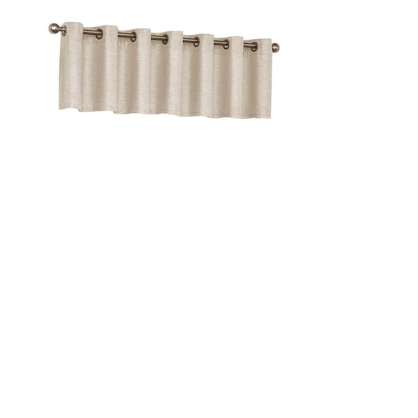 Eclipse Presto Thermalayer Ivory Solid Polyester 52 in. W x 18 in. L Room Darkening Single Grommet Valance