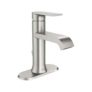 Brushed Nickel Moen WS84923 Conway 1.2 GPM Single Hole Bathroom Faucet w Pop-Up 
