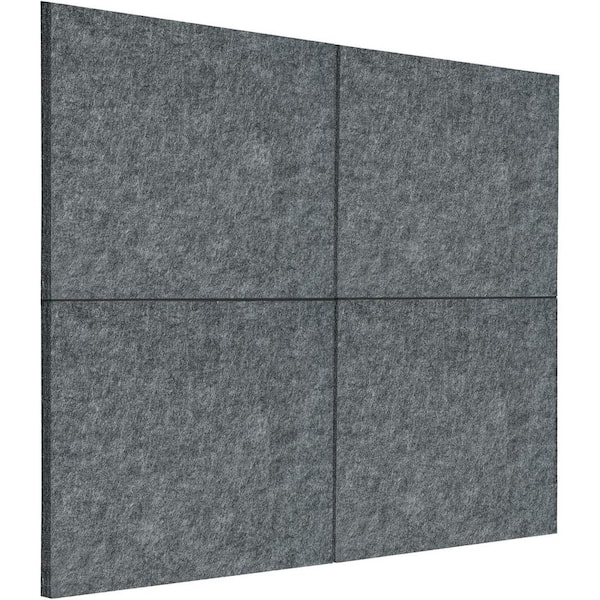 Afoxsos 12 x 12 Square Grey Felt Cork Board Set High-Density Self-Adhesive w/Pushpins, Office Home Kitchen School Decor 4-Pieces