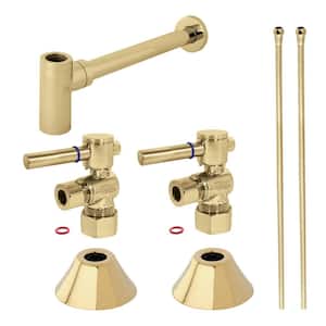 Trimscape Modern 1-1/4 in. Brass Plumbing Sink Trim Kit with Bottle Trap in Polished Brass