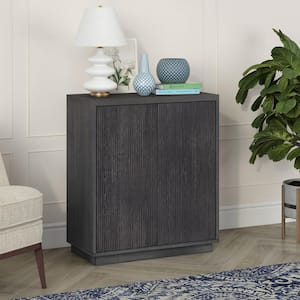 Alston Charcoal Gray Accent Cabinet with Swing-Out Doors