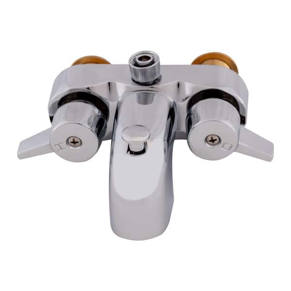 2-Handle Add-On Shower Diverter Bathcock in Chrome