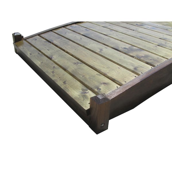 SamsGazebos Zen Japanese Wood Garden Bridge 8 ft. x 4 ft. 400 lb