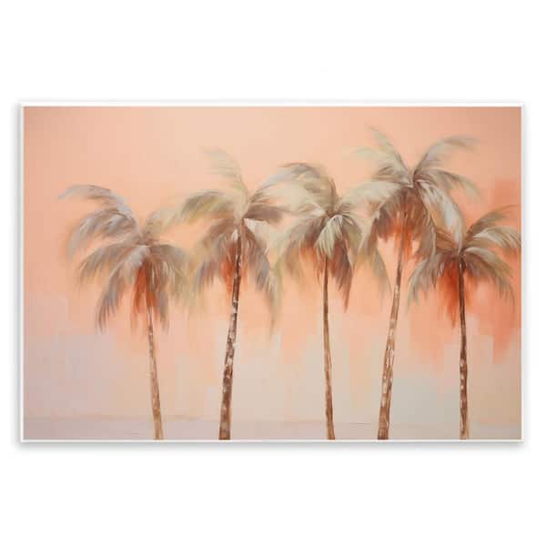 Stupell Industries Soft Palm Tree Lineup by Arlington Prints Unframed Nature Graphic Art Print 13 in. x 19 in.