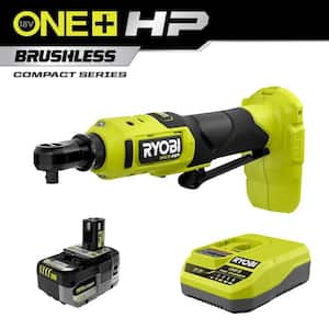 ONE+ 18V HP Brushless Cordless Compact 3/8 in. High Speed Ratchet w/ FREE 4.0 Ah HIGH PERFORMANCE Battery & Charger