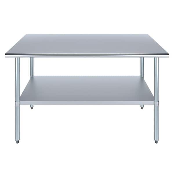 AMGOOD 30 in. x 60 in. Stainless Steel Kitchen Utility Table with