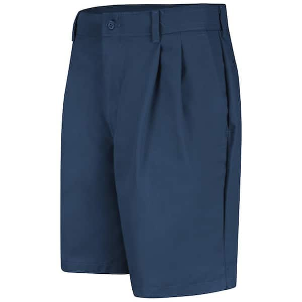 Red Kap Men's Size 33 in. x 10 in. Navy Pleated Front Short