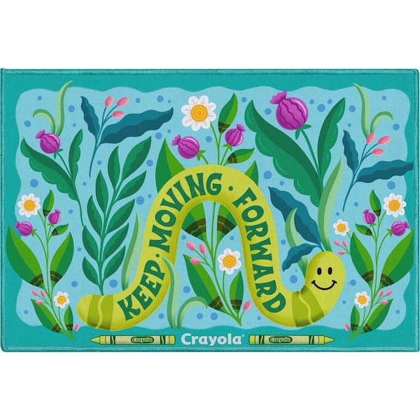 Well Woven Crayola Keep Moving Blue 2 ft. x 3 ft. Area Rug