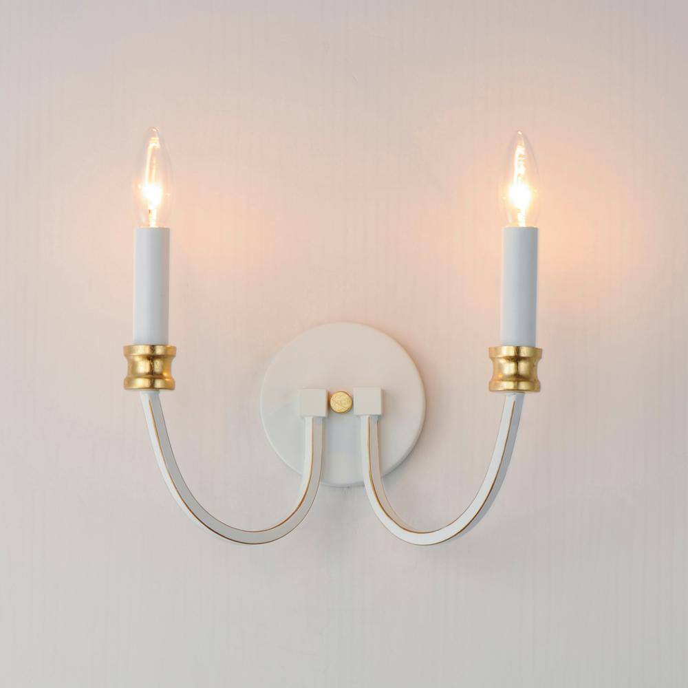 Elegant Black and Antique Brass Dimmable Wall Sconce
