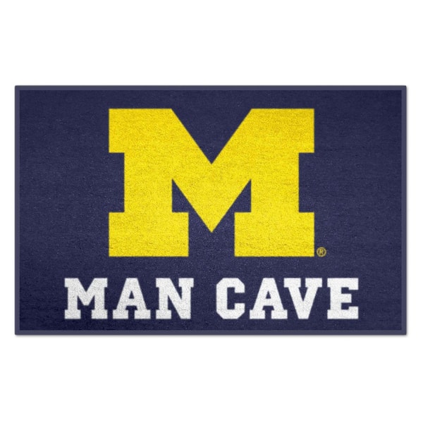 University of Michigan Blue Man Cave 2 ft. x 3 ft. Area Rug