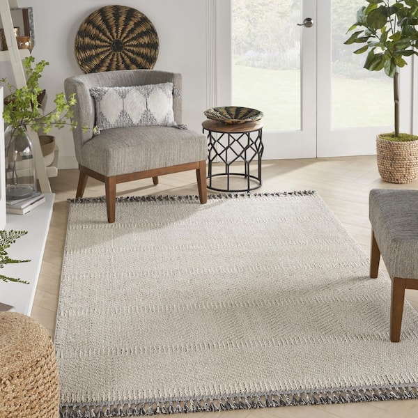 Paxton Taupe 5 ft. x 8 ft. Geometric Contemporary Area Rug