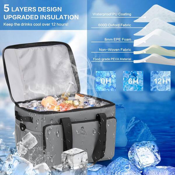 Beach Breeze 24-Can Soft Cooler Bag – Premium Insulated Cooler For Beach, Travel, Camping & Golf – The Beach Cooler Is A Lightweight & Durable Ice Chest For Lunch, Road - View #5