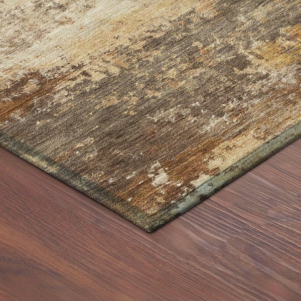 Chantille Machine Washable Indoor/Outdoor Abstract ACN2368 Paprika 2 ft. x 3 ft. Accent Rug