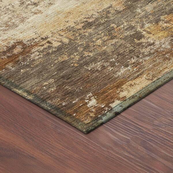 Chantille Machine Washable Indoor/Outdoor Abstract ACN2368 Paprika 5 ft. x 7 ft. 6 in. Area Rug