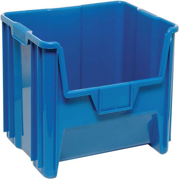 QUANTUM STORAGE SYSTEMS Heavy-Duty Giant Stack 16-Gal. Storage Tote in Blue (3-Pack)