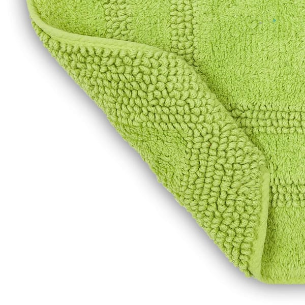 Mohawk Home Cotton Reversible Fiesta Lime 27 in. x 45 in. Green Cotton  Machine Washable Bath Mat 103676 - The Home Depot