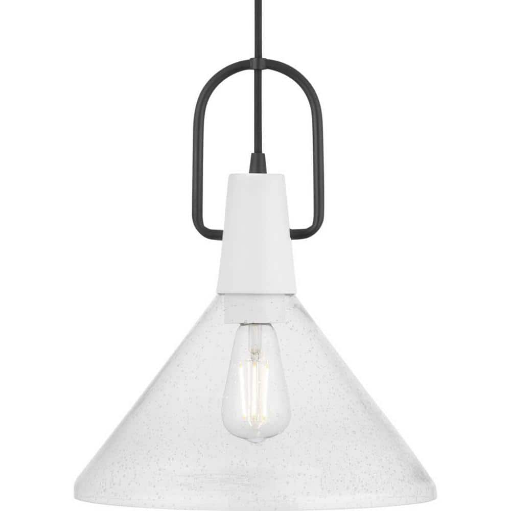 Progress Lighting Suwanee 12 in. 1Light White Coastal Pendant Light