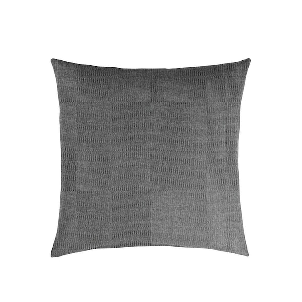 SORRA HOME Sorra Home Sunbrella Revive Charcoal Square Outdoor Throw Pillow