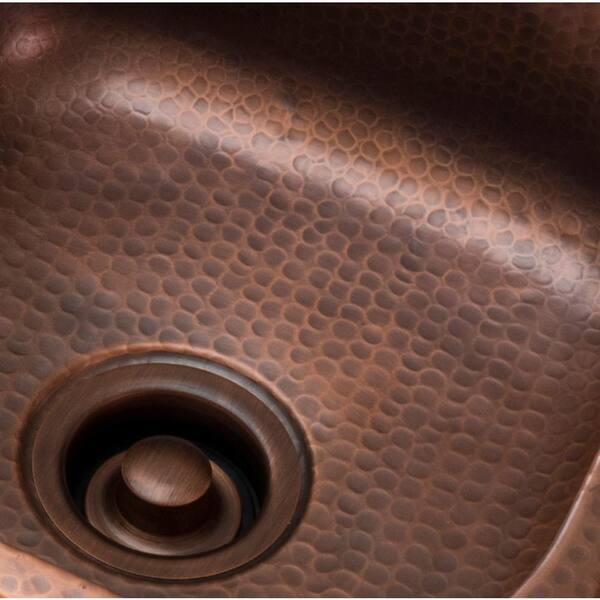 Adams All-in-One Farmhouse Copper 33 in. Single Bowl Kitchen Sink with Pfister Ashfield Faucet and Drain