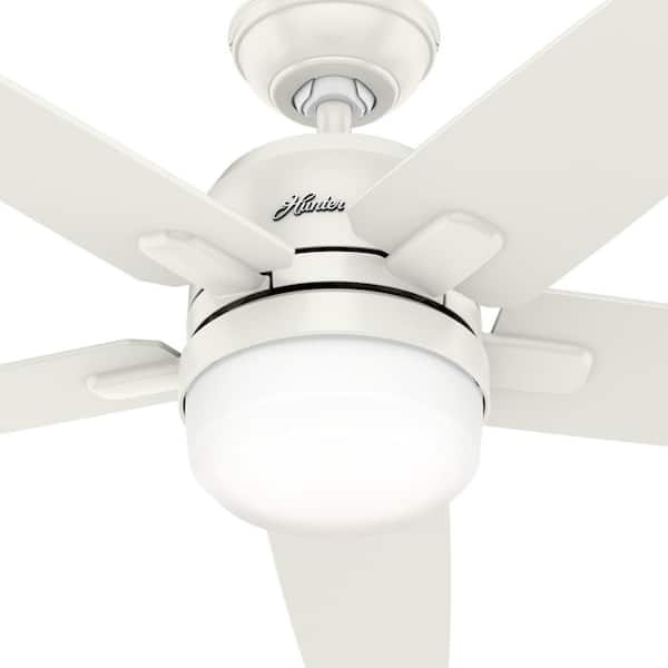 Indoor Matte Black Wifi-Enabled Smart Ceiling Fan NEW Hunter Cavera II 52 in 