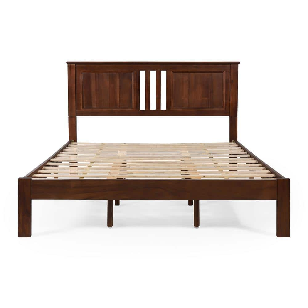 Wood Dark Brown Oxford Bed, For Home & Hotel, Size: Queen & King Size