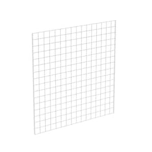 48 in. H x 48 in. W White Metal Grid Wall Panel (3-Pack)