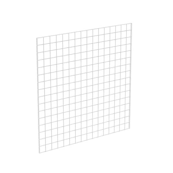 Econoco 48 in. H x 48 in. W White Metal Grid Wall Panel (3-Pack)