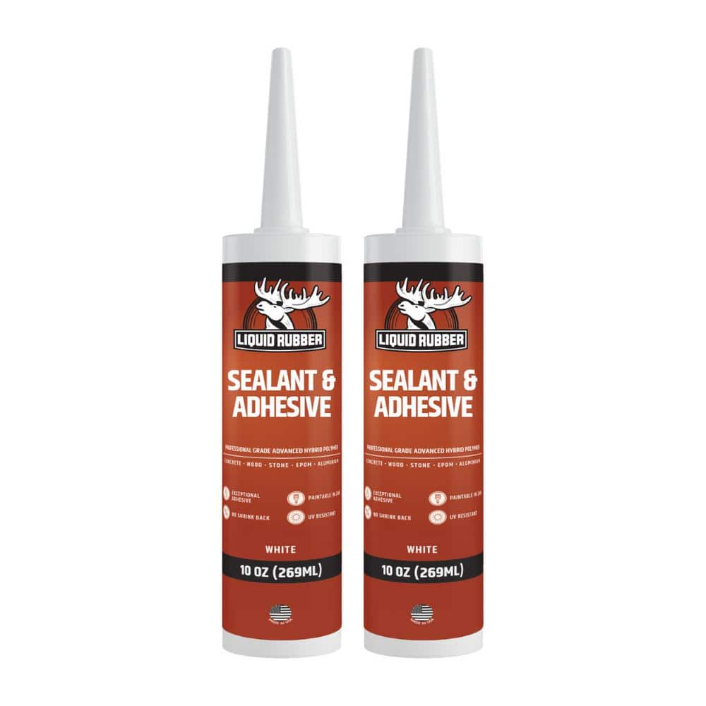10.2 oz. Caulk - Hybrid White Adhesive and Protective Sealant, Synthetic Ru