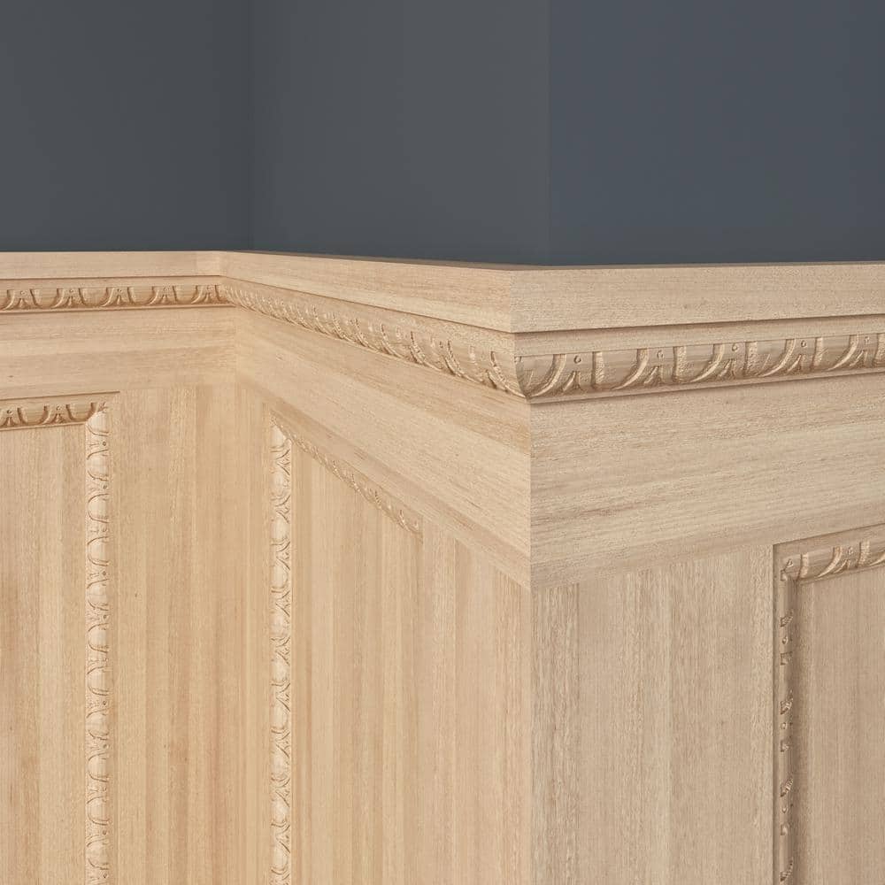 1-in x 8-ft Unfinished White Hardwood Crown Moulding