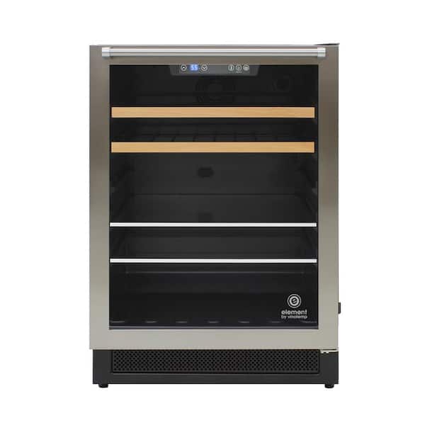 VINOTEMP Element 24 in. 16-Bottle Wine and 106-Can Beverage Cooler with Top Handle