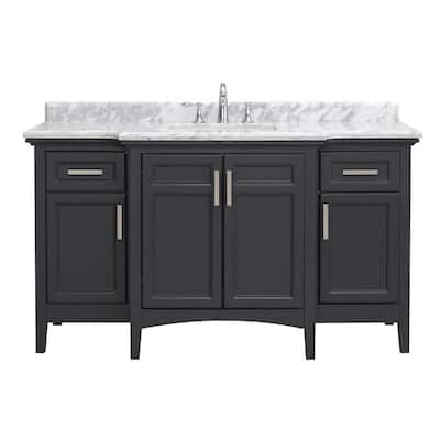 Sink In Center 60 Inch Vanities Bathroom Bath The Home Depot 60 Inch Vanities Bathroom, 60 Vanity With Sink On Right Side