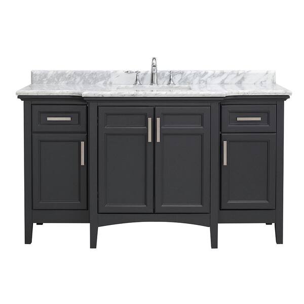 Home Decorators Collection Sassy 60 In, 60 Inch White Vanity Single Sink Top