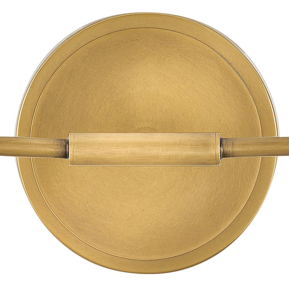 Lark Kline Heritage Brass 2-Light Dimmable Vanity with Etched Opal Shades