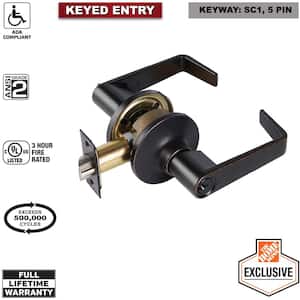 Universal Hardware Light Duty Commercial Entry Lever, ADA, UL 3-Hr Fire, ANSI Grade 2, Aged Bronze Finish